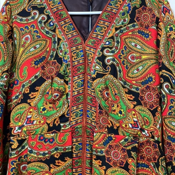 Amazing vintage paisley dress. Medium. Metal zipper. - Picture 6 of 11